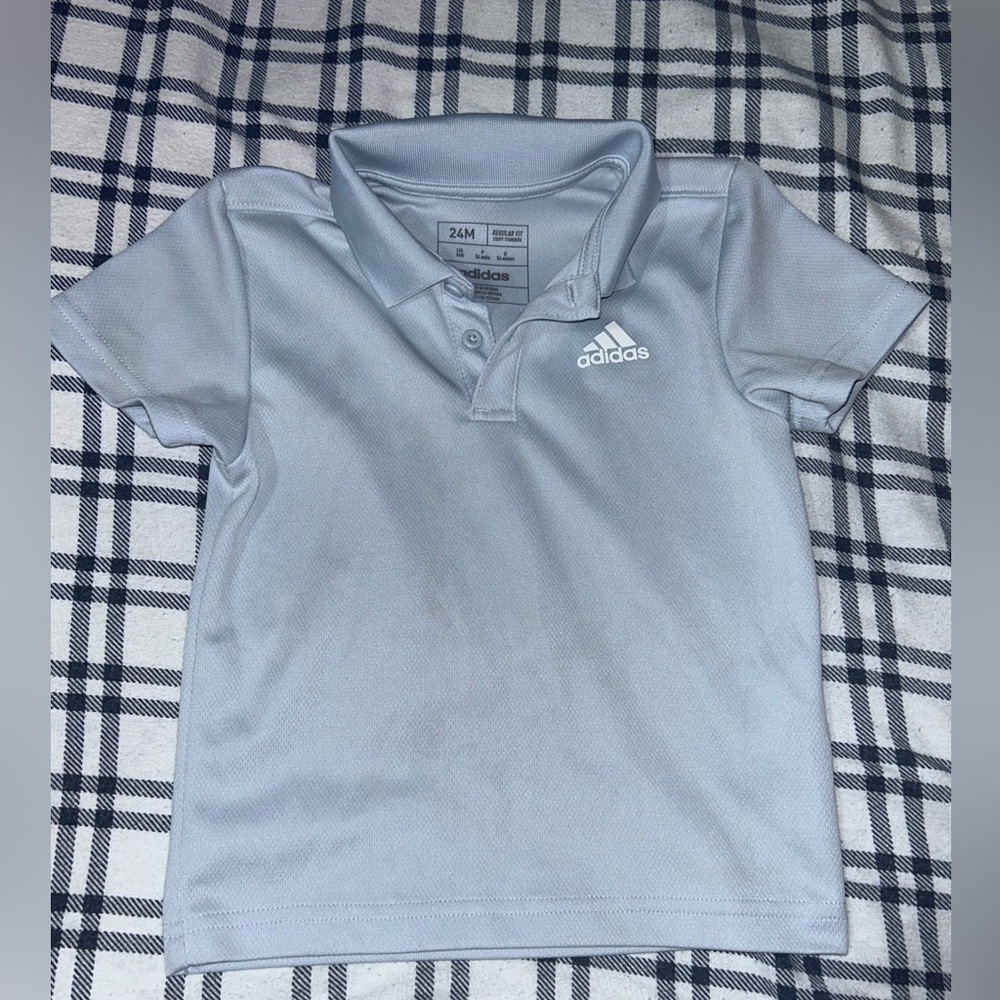 Adidas Kids Light Blue Polo Shirt